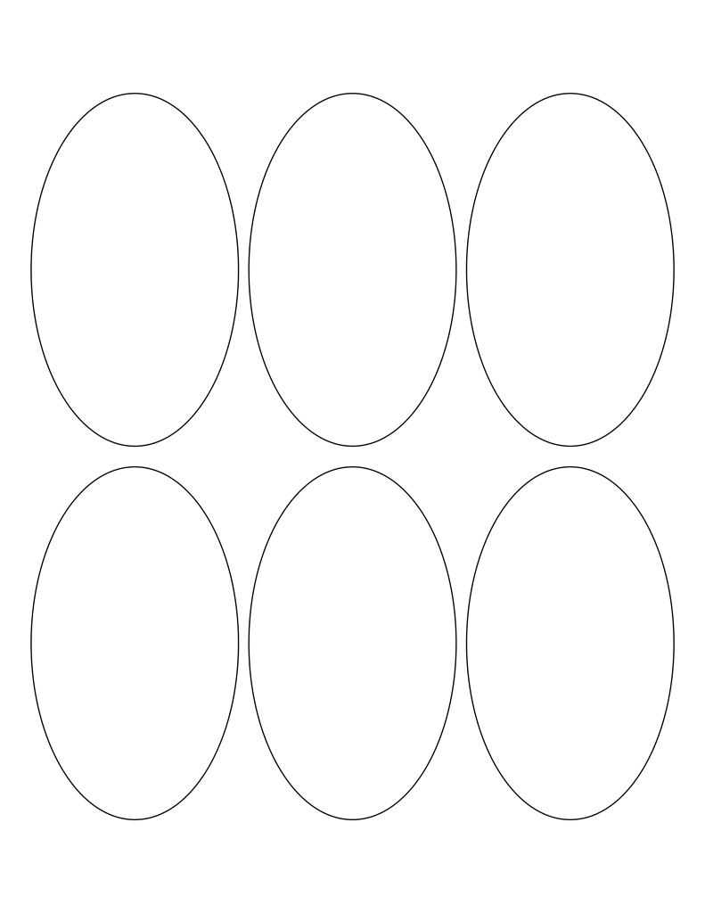 White Glossy Labels 2.5 x 4.2" Oval (L 7) Wholesale Supplies Plus