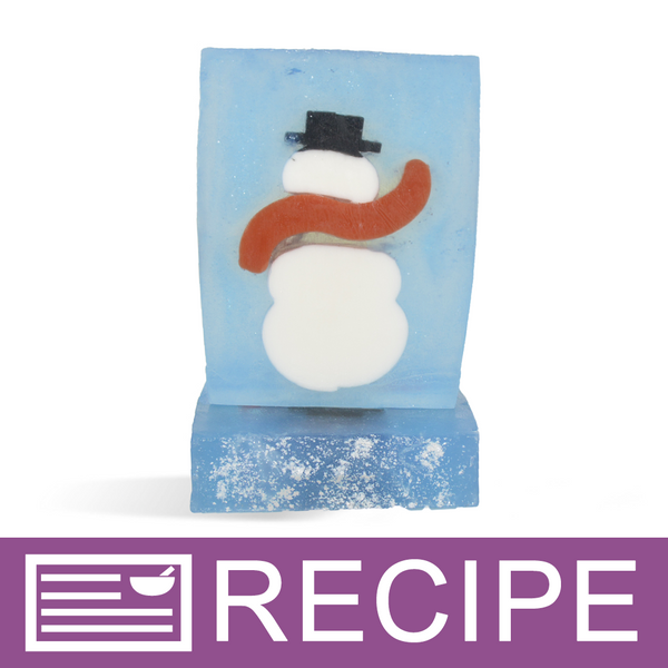 Snowman with Scarf MP Loaf Soap