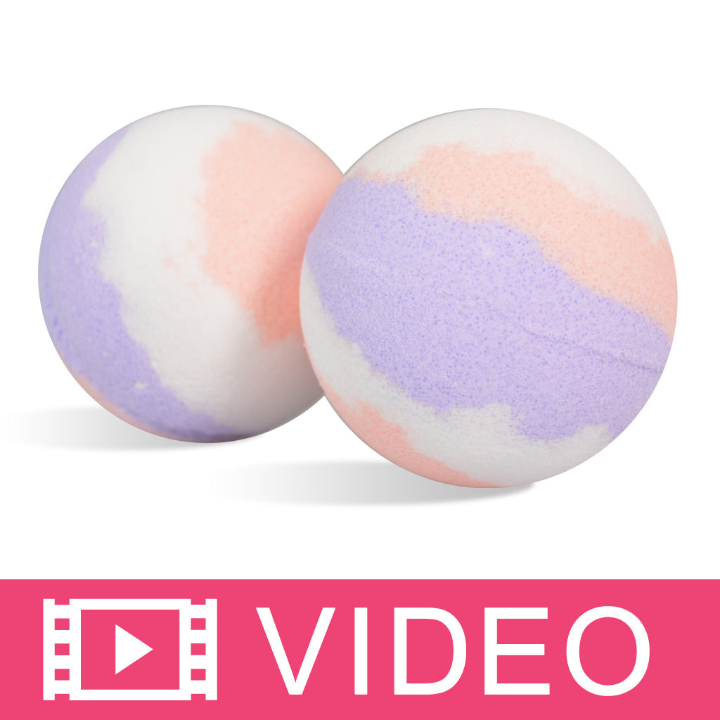 Lavender & Peach Tri-Color Bath Fizzies Video