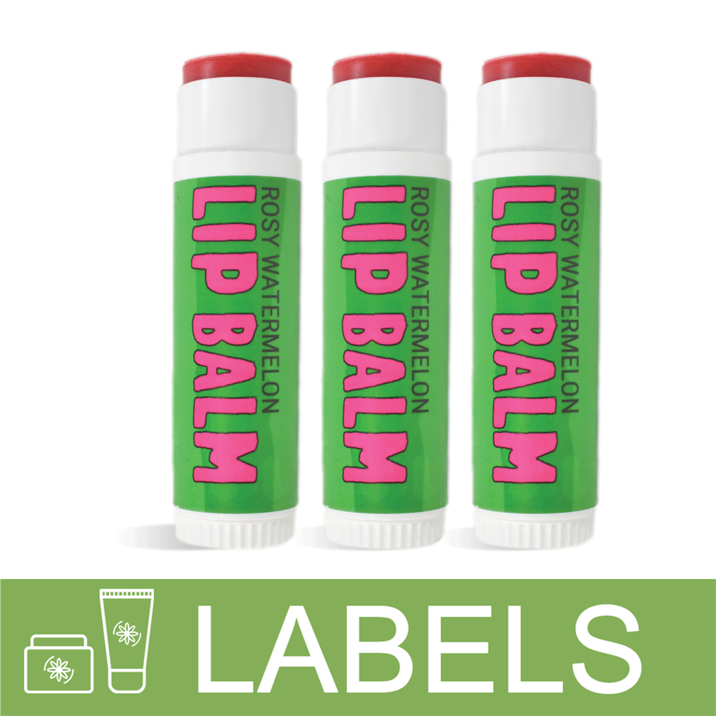 Jumbo Watermelon Lip Balm Label