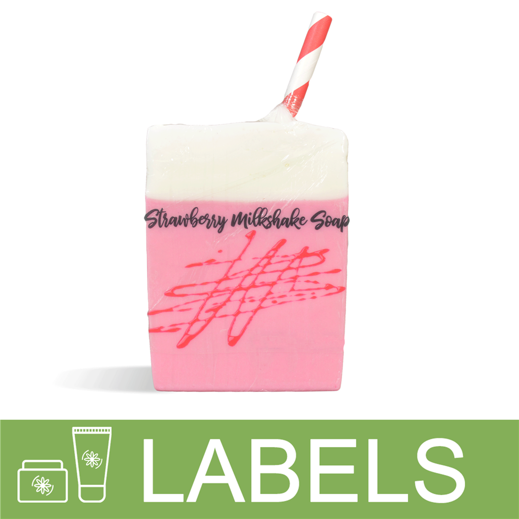 Strawberry Milkshake Soap Label