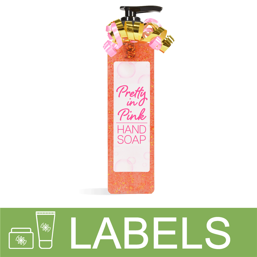 Pretty In Pink Hand Soap Label
