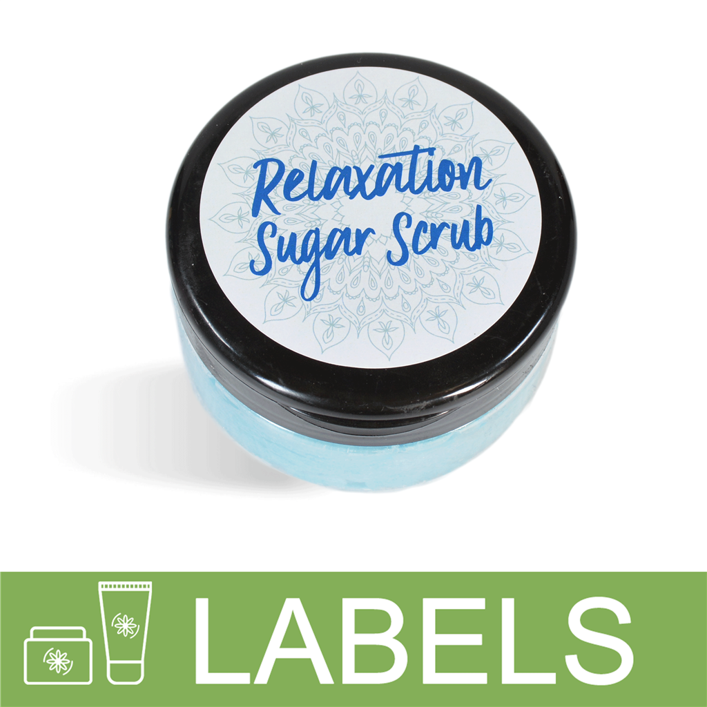 Relaxation Sugar Scrub Label