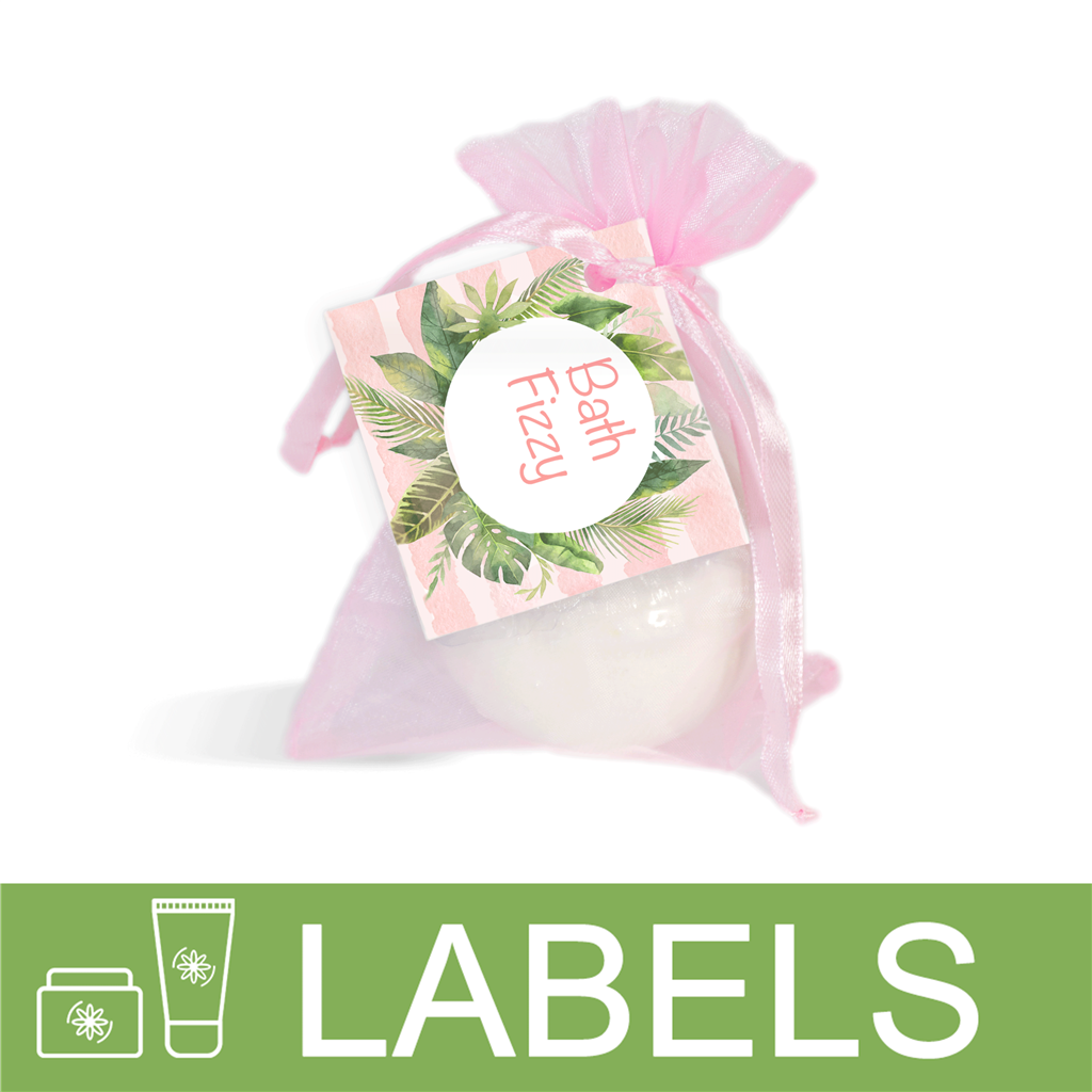 Tropical Bath Fizzy Label