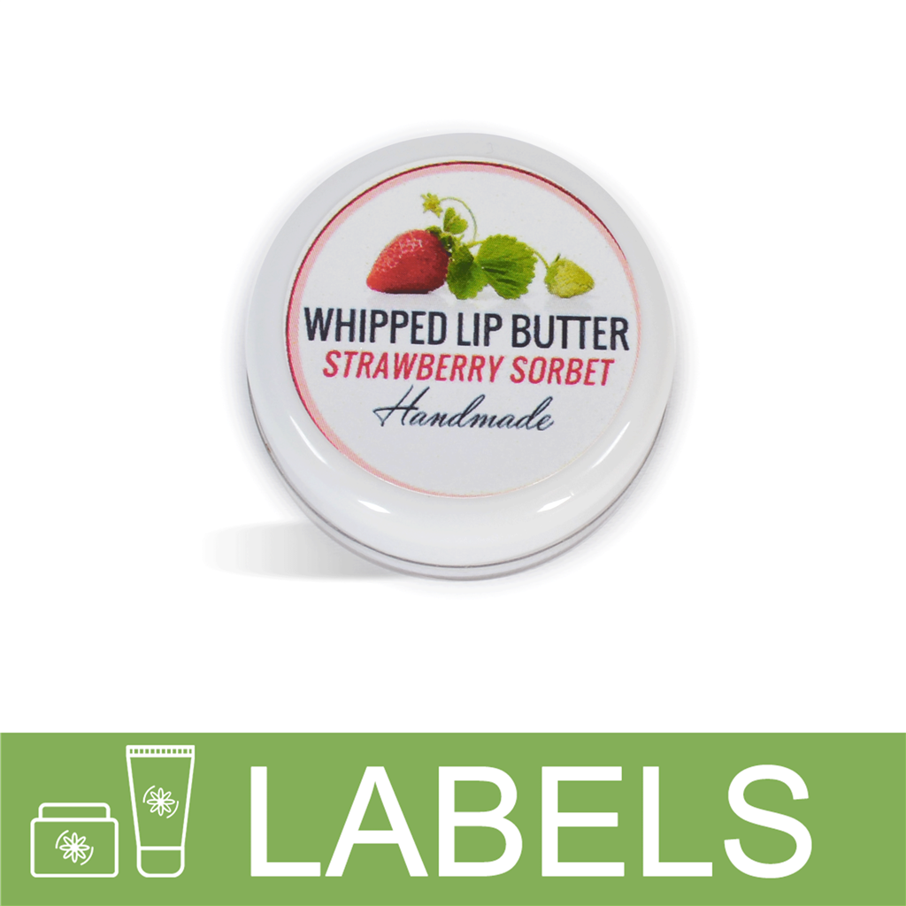Strawberry Sorbet Lip Butter Label