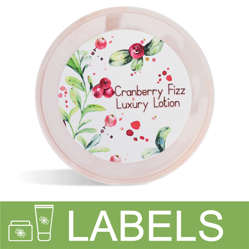 Cranberry Fizz Luxury Lotion Label
