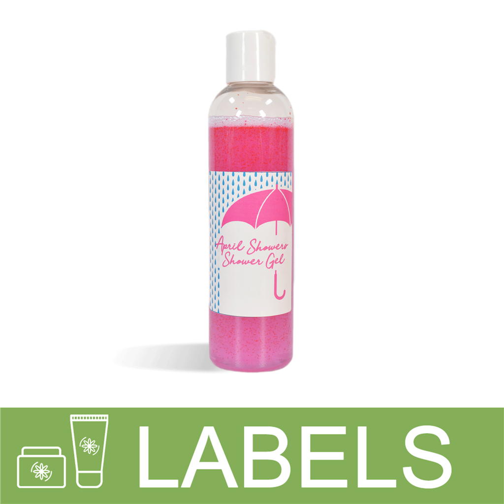 April Showers Shower Gel Label