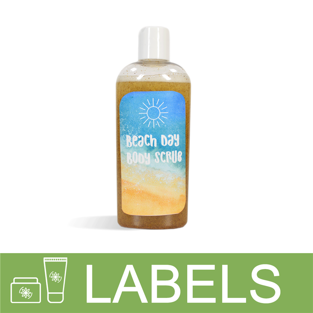 Beach Day Body Scrub Label