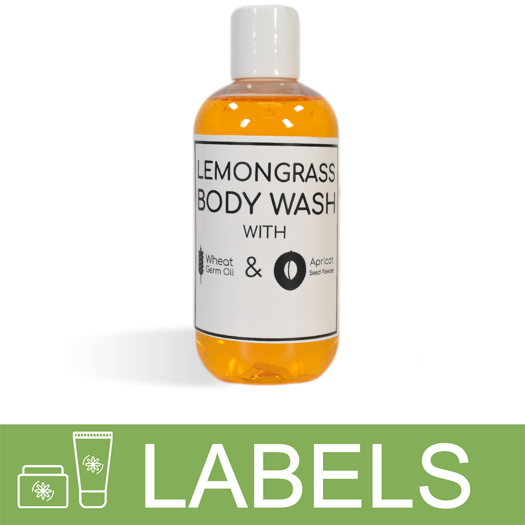 Lemongrass Body Wash For Men Label