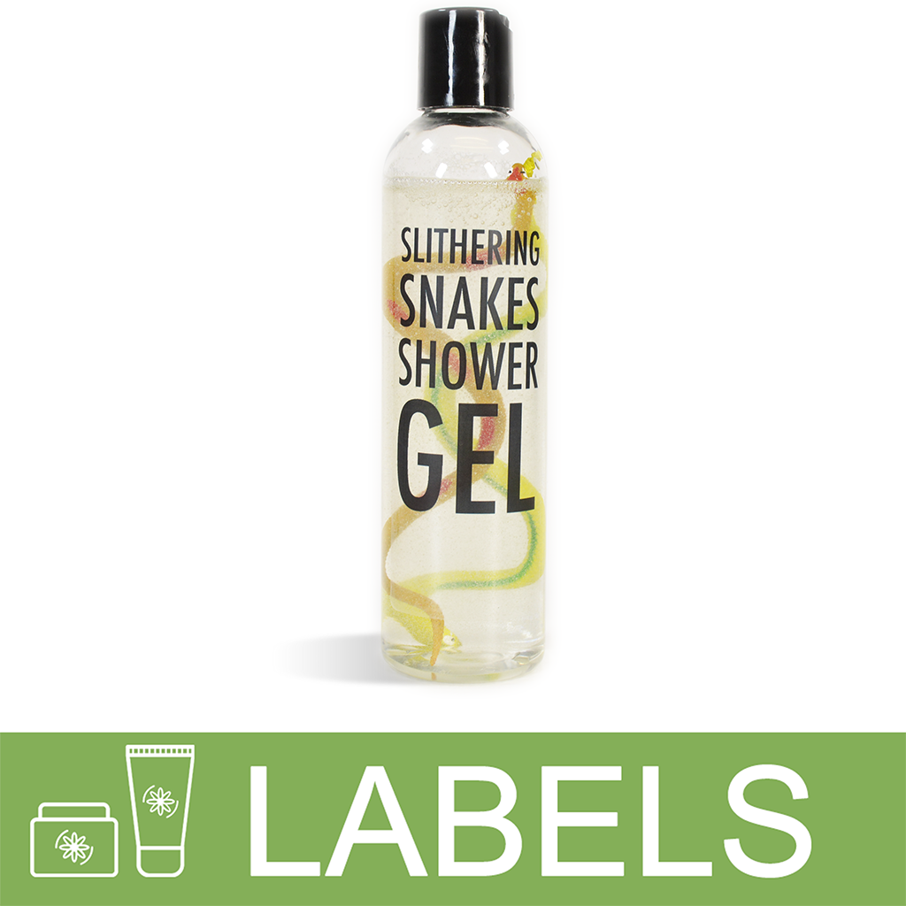Slithering Snakes Body Wash Label