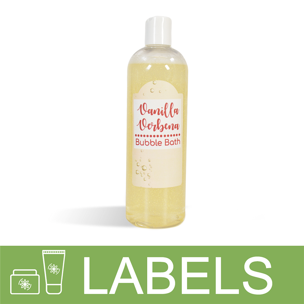 Vanilla Verbena Bubble Bath Label