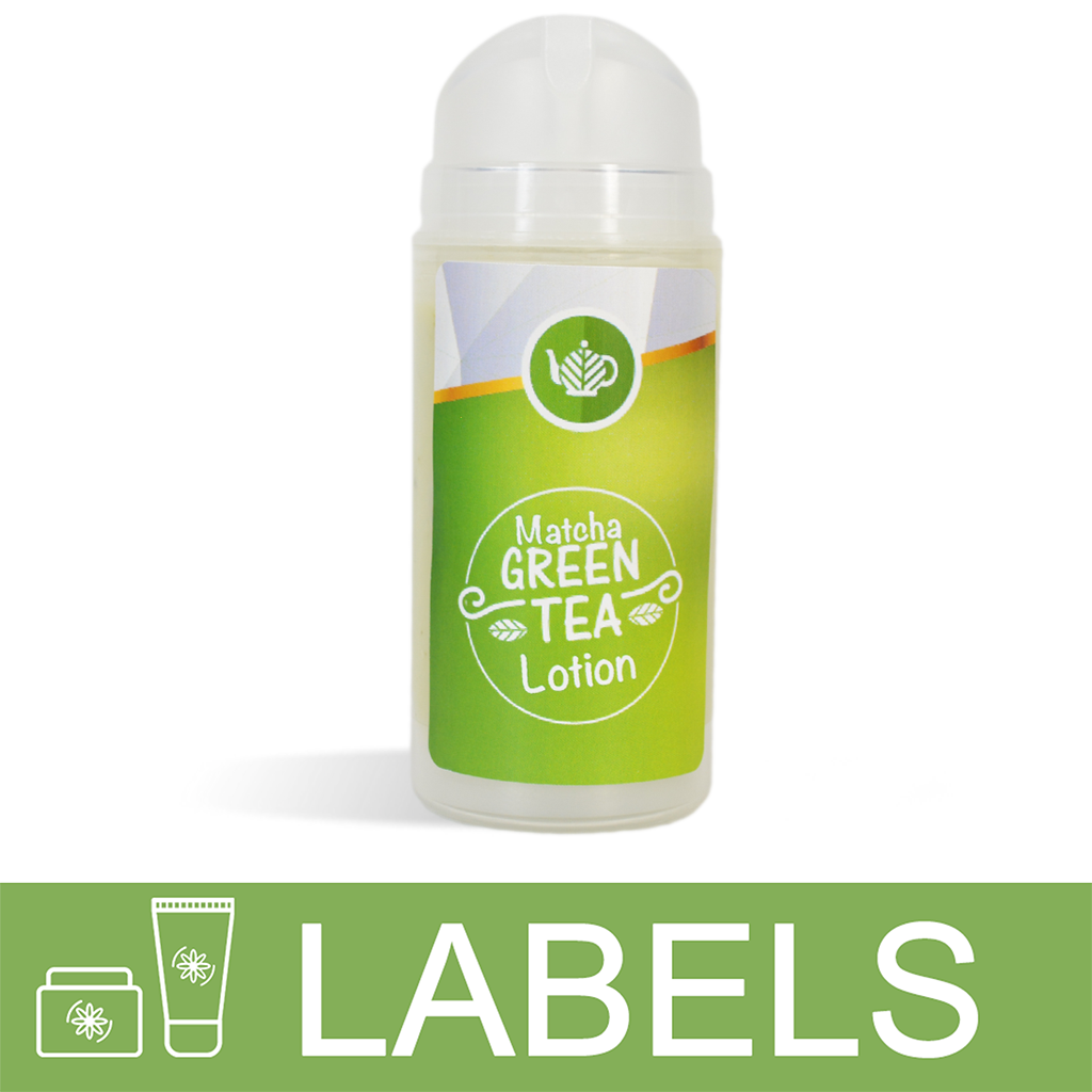Matcha Green Tea Lotion Label