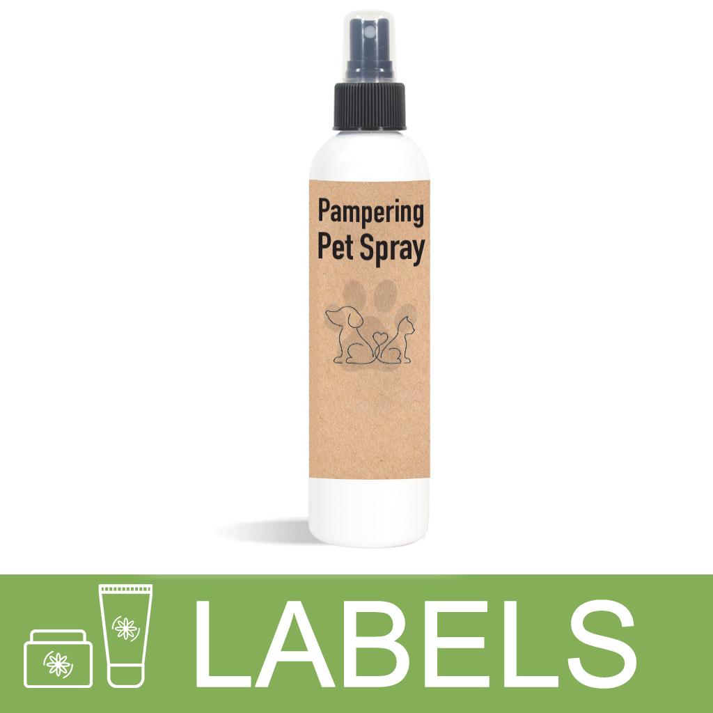 Pampering Pet Spray Label