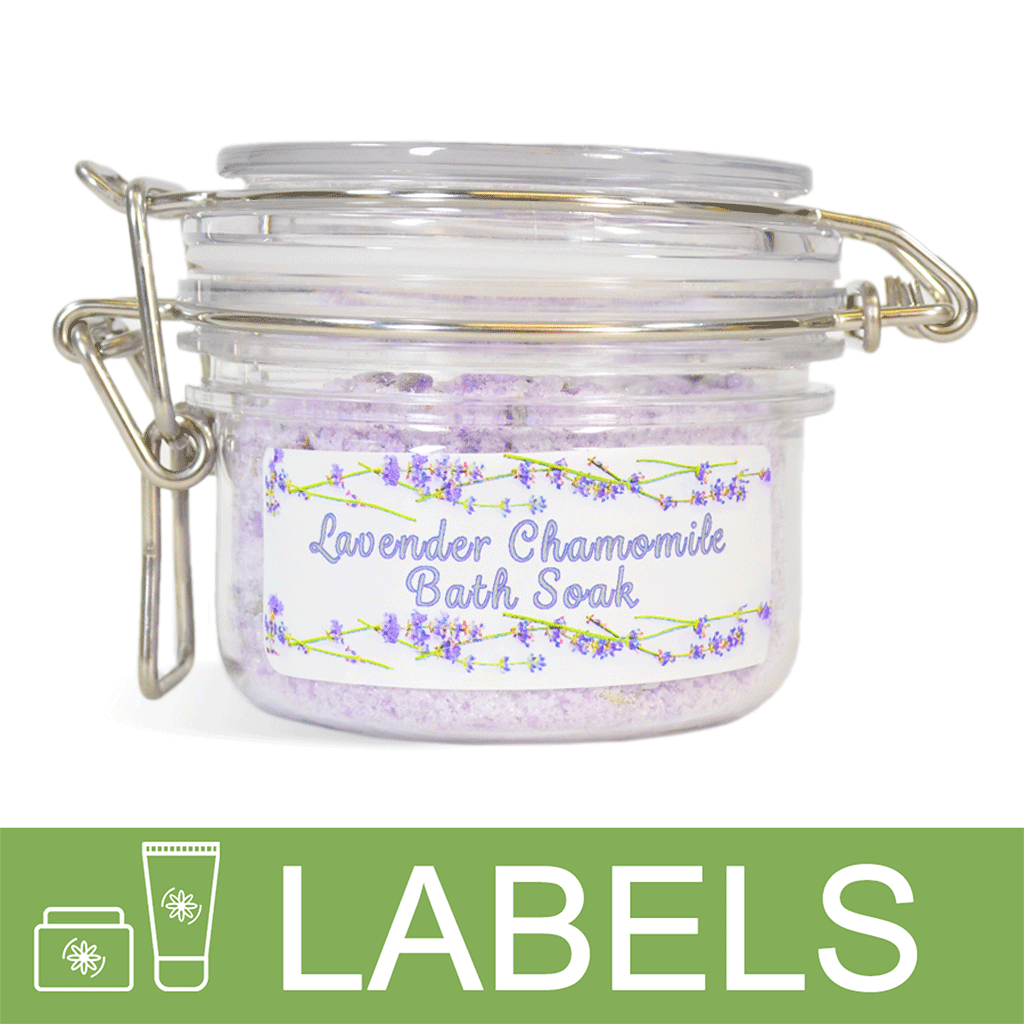 Lavender Chamomile Bath Soak Label