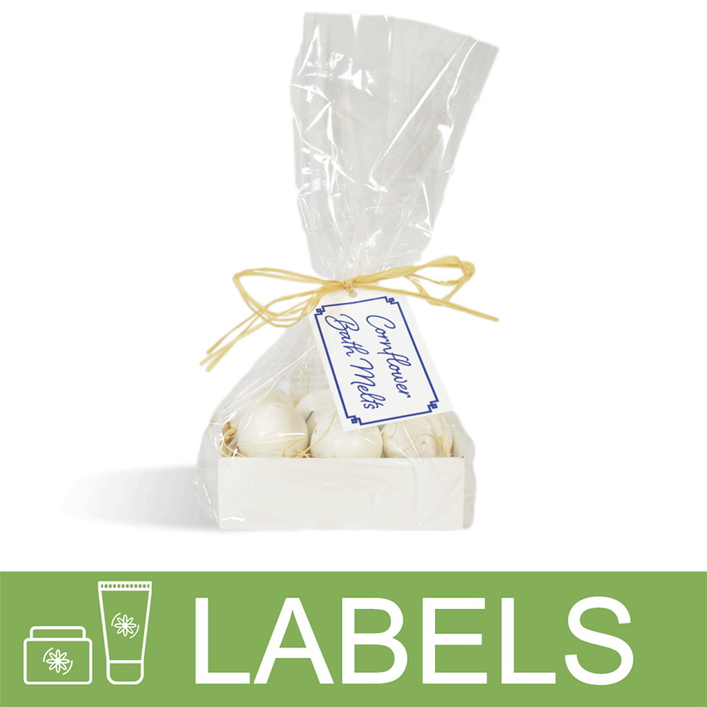 Cornflower Bath Melts Label