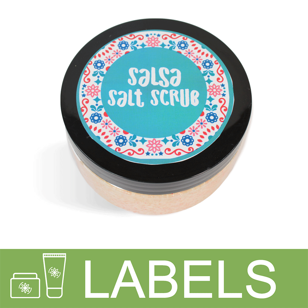 Salsa Salt Scrub Label
