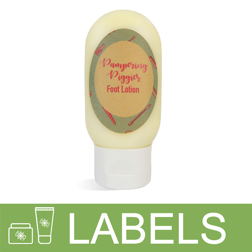 Pampering Piggies Foot Lotion Label