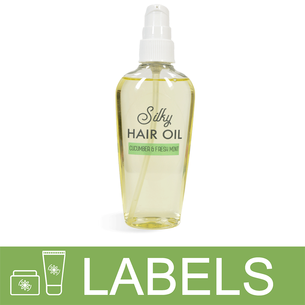 Silky Hair Oil Label