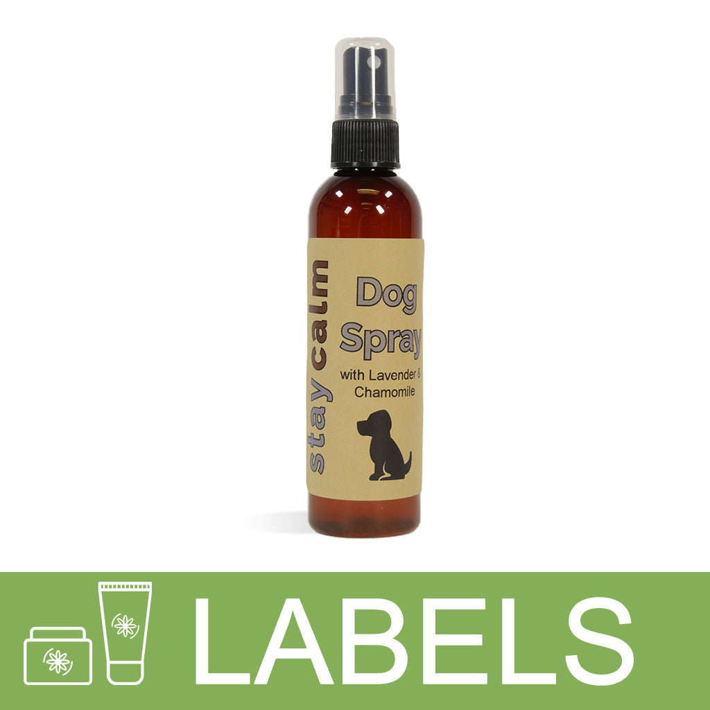 Calming Dog Spray Labels