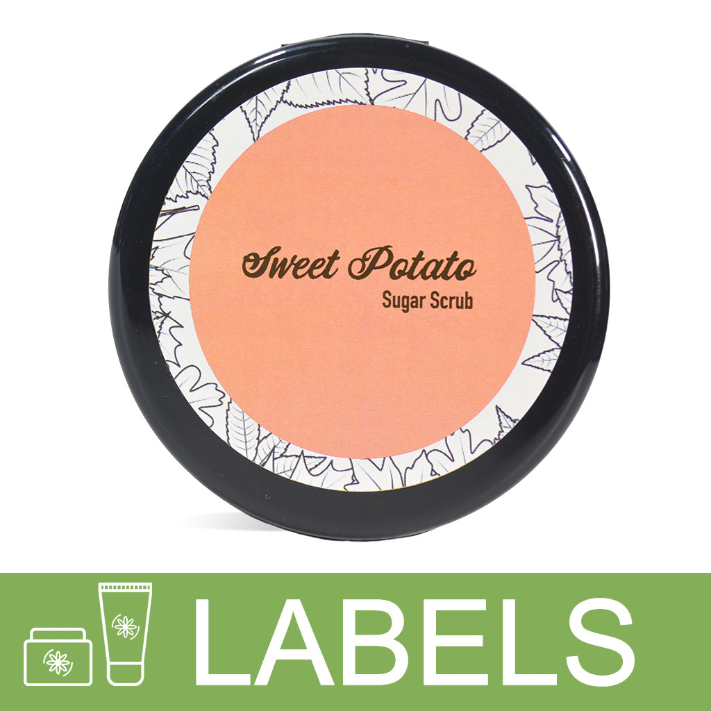 Sweet Potato Sugar Scrub Label Top