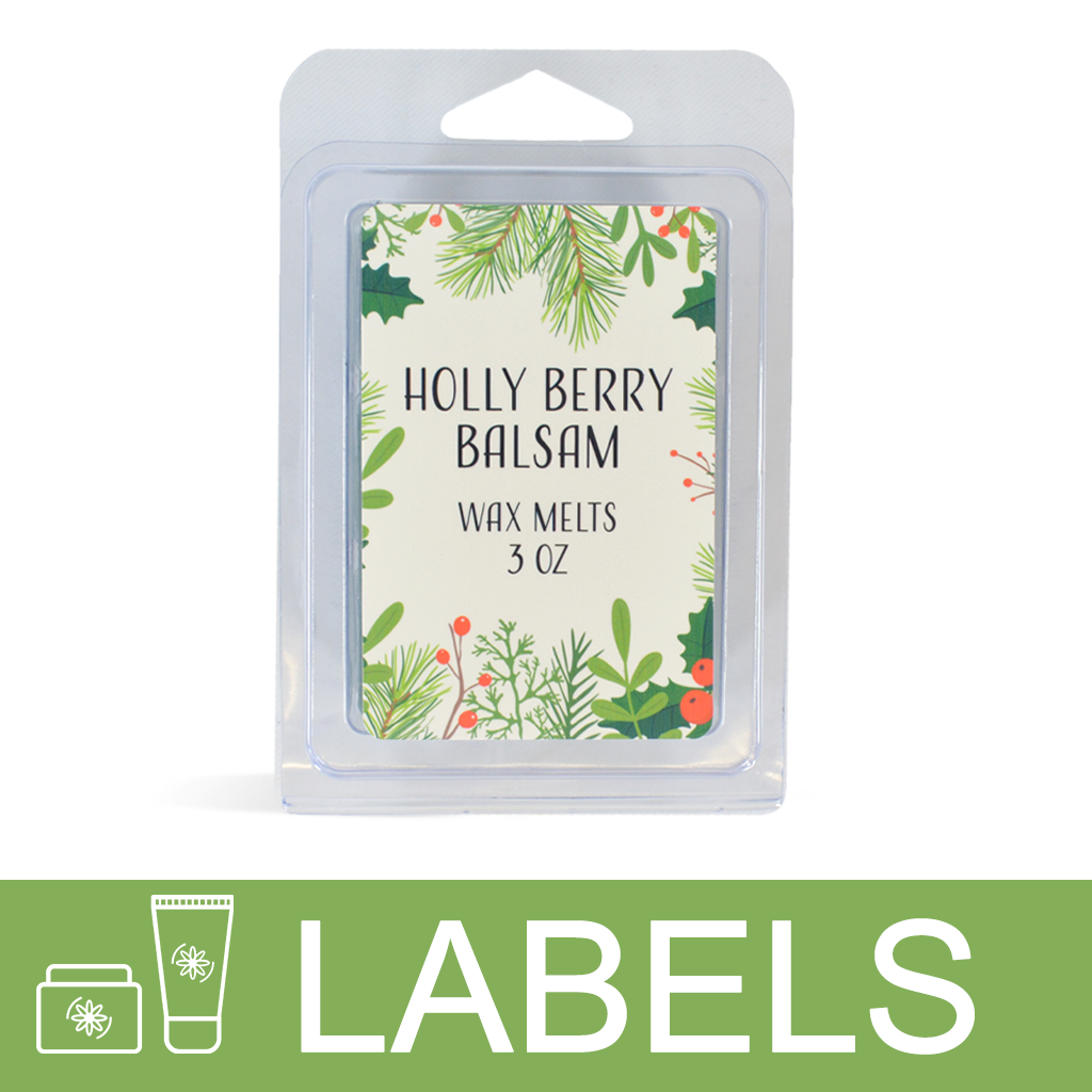 Holly Berry Balsam Wax Melts Label