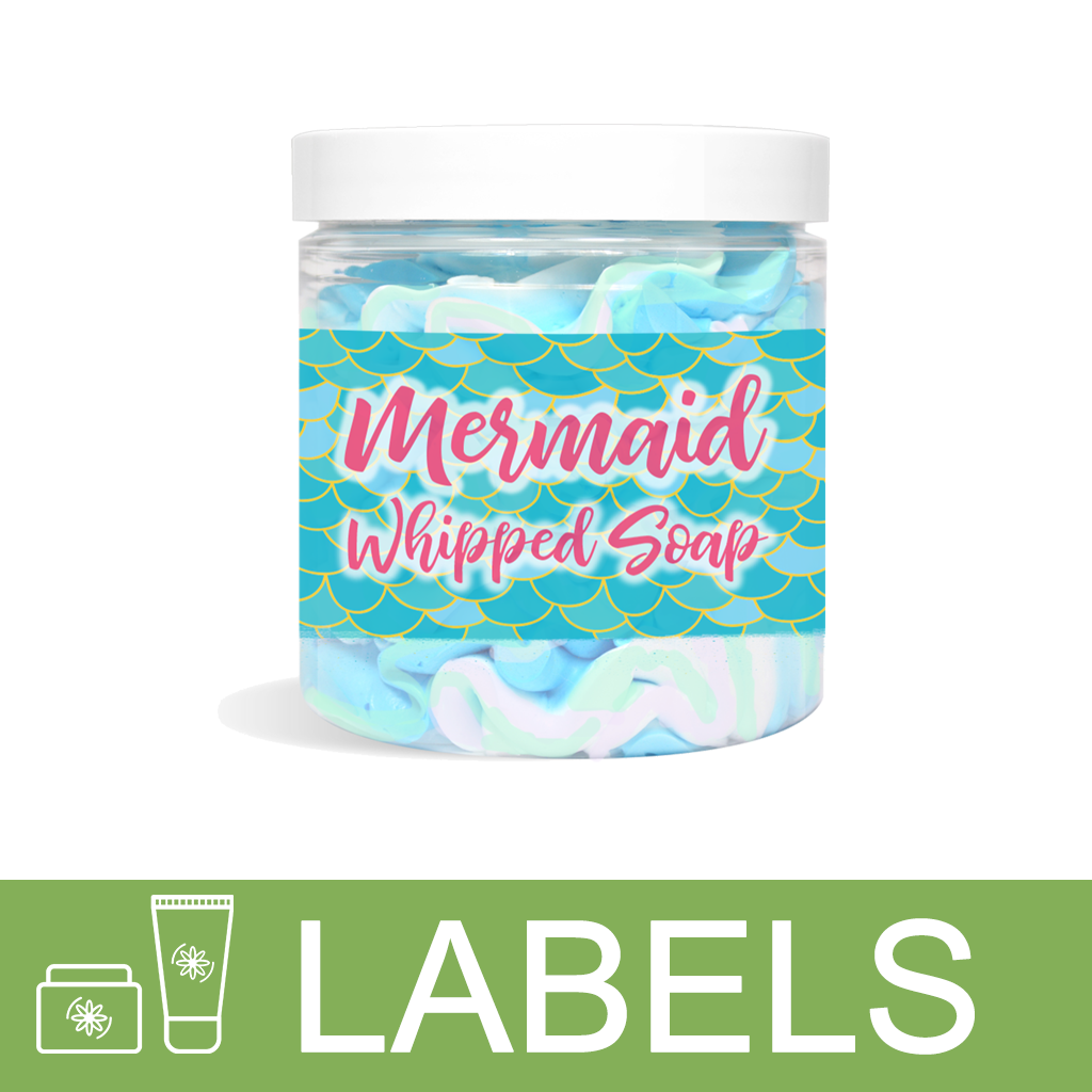 Mermaid Whipped Soap Label
