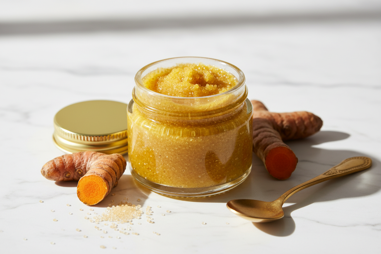 DIY Turmeric Lip Scrub Recipe