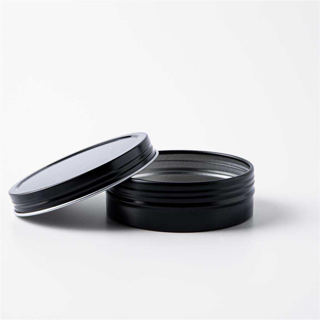 2oz tobacco tin dimensions 2 oz Black Shallow Rustproof Tin & Screw Top Set - Crafter's Choice - Tins  - for Soap & Candle Making - 1 set