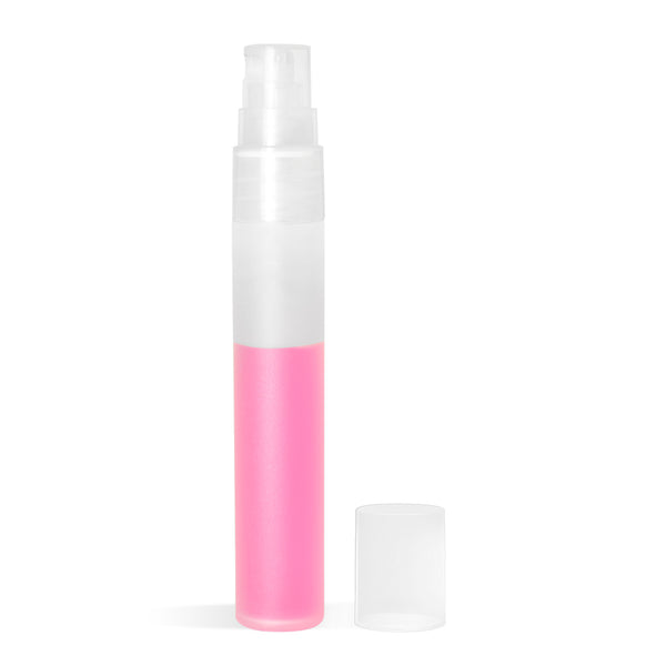 0.27 oz (8 ml) Frosted Plastic Bottle, Sprayer, Cap Top