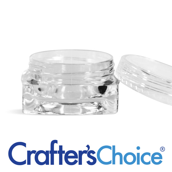 3 ml Clear Square Jar & Clear Top