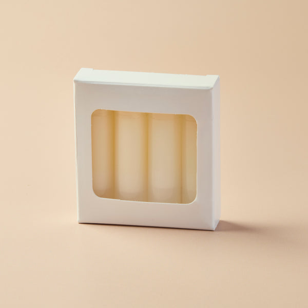 Lip Tube Box (Holds 4 Tubes) - WHITE COLOR
