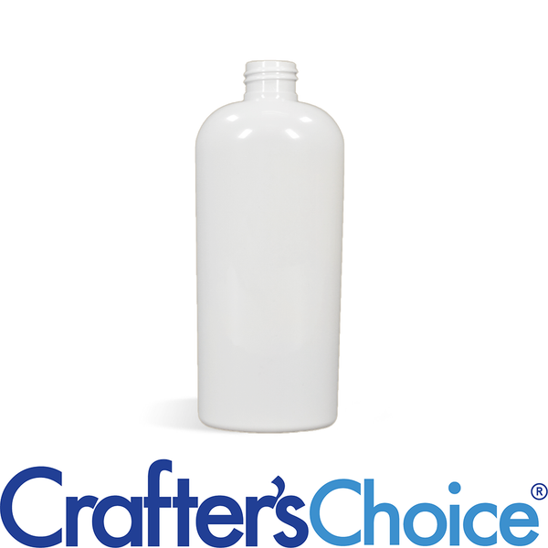 2 oz White Cosmo Oval Plastic Bottle - 20/410 - Zoom Media 1