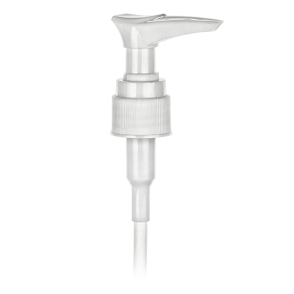 20/410 White Ribbed Lotion Pump Top - Zoom Media 1