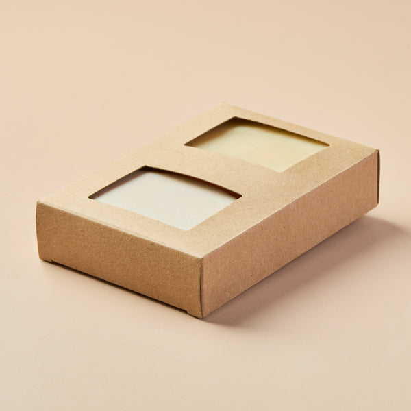 Soap Box - Double Bar with Windows (KRAFT COLOR) - product detail