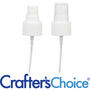 24/410 White Ribbed Sprayer Top - Clear Cap