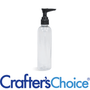 2 oz Clear Bullet w/ Black Ribbed Lotion Pump Set - Zoom Thumbnail Media 1