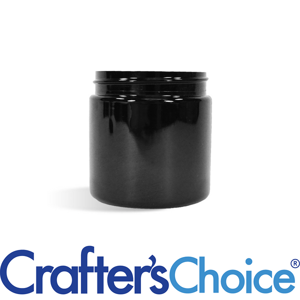 2 oz Black Basic Plastic Jar - 48/400