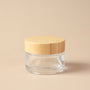 1.7 oz Clear Glass Jar & Bamboo Lid