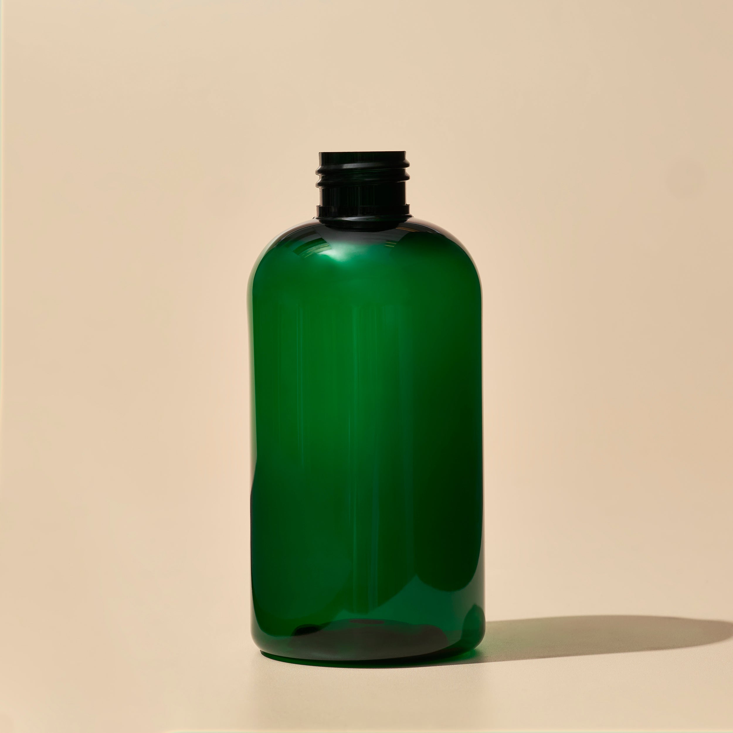 8 oz Green PET Boston Round - 24/410 - Bottles - for Soap & Candle