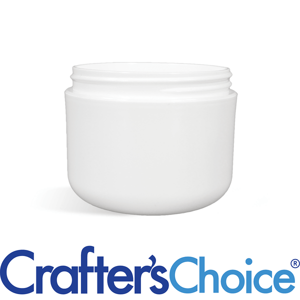 2 oz White Double Wall Plastic Jar - 58/400