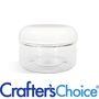 4 oz Clear Heavy Wall Jar & White Dome Top Set - Zoom Thumbnail Media 1