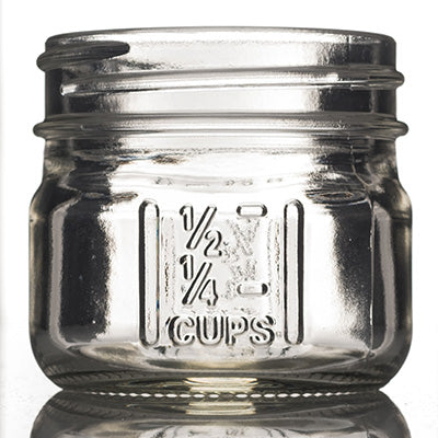4 oz Square Mason Jar - Rustic Escentuals - Jars - for Soap & Candle Making  - 12 pc