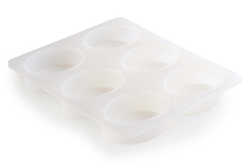 Flexible 6 Oval Bar Silicone Soap Mold