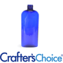 4 oz Blue Cosmo Oval Plastic Bottle - 20/410 - Zoom Thumbnail Media 1