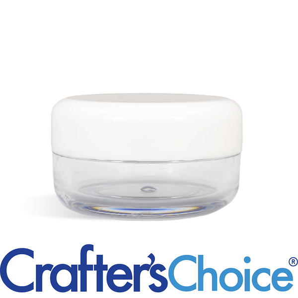0.33 oz Clear Jar & White Top