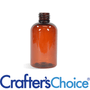 2 oz Amber Boston Round Plastic Bottle - 20/410