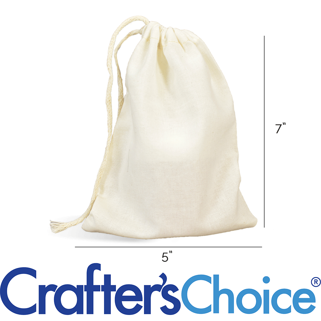 Muslin Drawstring Bags - Large 5 x 7 - Wholesale Supplies Plus