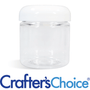 8 oz Clear Basic Jar & White Dome Top Set - Zoom Thumbnail Media 1