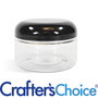 2 oz Clear Heavy Wall Jar & Black Dome Top Set - Zoom Thumbnail Media 1