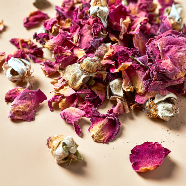 Rose Petals - Red Buds & Leaves